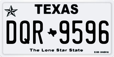 TX license plate DQR9596