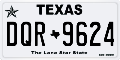 TX license plate DQR9624