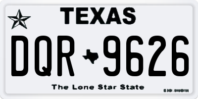 TX license plate DQR9626
