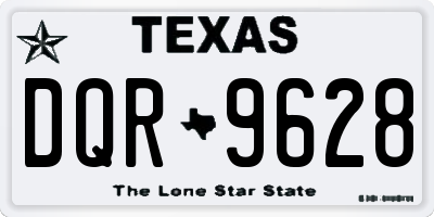 TX license plate DQR9628