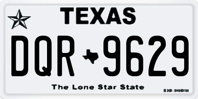 TX license plate DQR9629