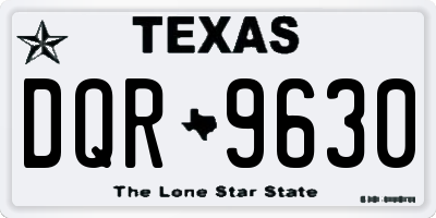 TX license plate DQR9630