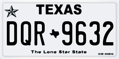 TX license plate DQR9632