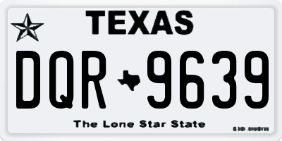 TX license plate DQR9639