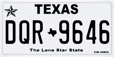 TX license plate DQR9646