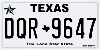 TX license plate DQR9647