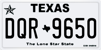 TX license plate DQR9650