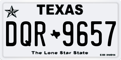 TX license plate DQR9657