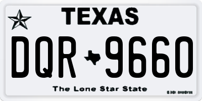 TX license plate DQR9660