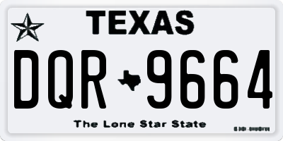 TX license plate DQR9664