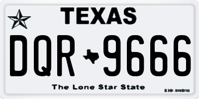 TX license plate DQR9666