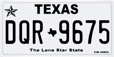 TX license plate DQR9675