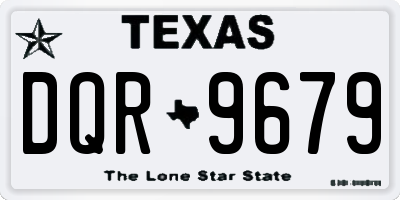 TX license plate DQR9679