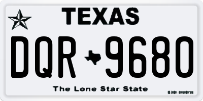 TX license plate DQR9680