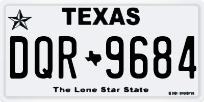 TX license plate DQR9684