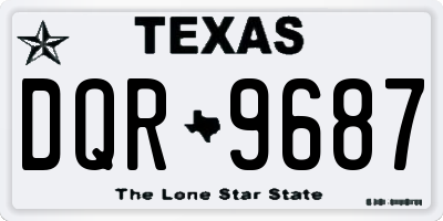 TX license plate DQR9687