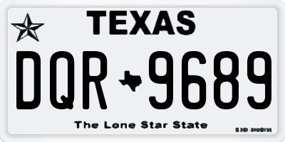 TX license plate DQR9689