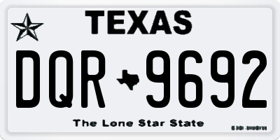 TX license plate DQR9692