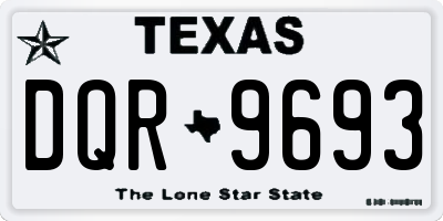 TX license plate DQR9693