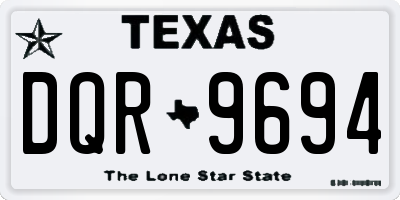 TX license plate DQR9694