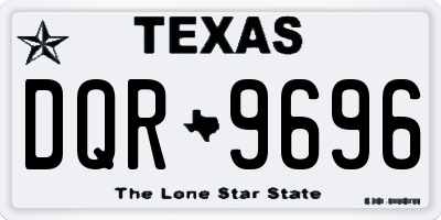 TX license plate DQR9696