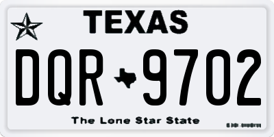 TX license plate DQR9702