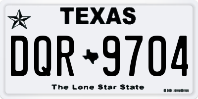 TX license plate DQR9704