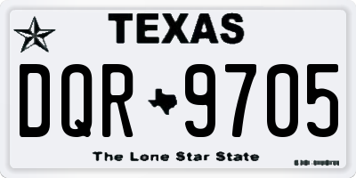 TX license plate DQR9705