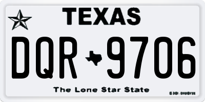 TX license plate DQR9706