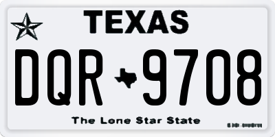 TX license plate DQR9708