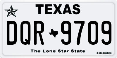 TX license plate DQR9709
