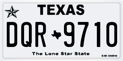 TX license plate DQR9710
