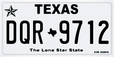TX license plate DQR9712