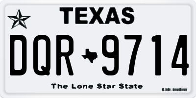 TX license plate DQR9714