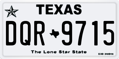 TX license plate DQR9715