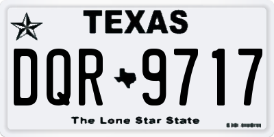 TX license plate DQR9717