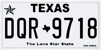 TX license plate DQR9718