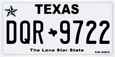 TX license plate DQR9722