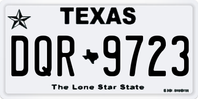 TX license plate DQR9723