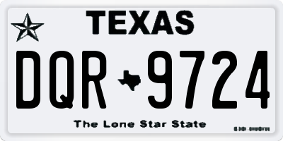 TX license plate DQR9724