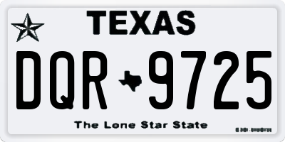 TX license plate DQR9725