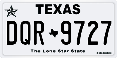 TX license plate DQR9727