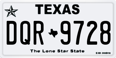 TX license plate DQR9728