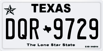 TX license plate DQR9729