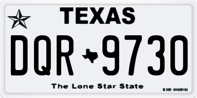 TX license plate DQR9730