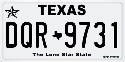 TX license plate DQR9731