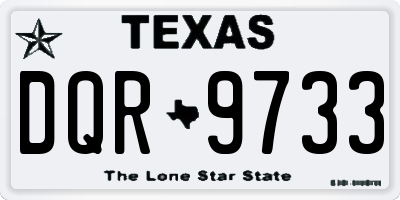 TX license plate DQR9733