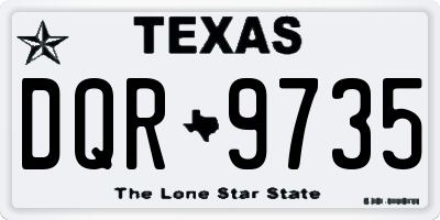 TX license plate DQR9735