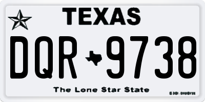 TX license plate DQR9738