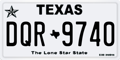 TX license plate DQR9740
